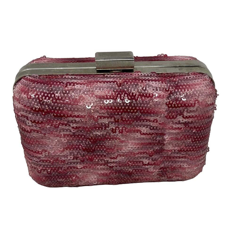 EXPRESSION NYC- Women’s Pink Sequin Clutch With Strap